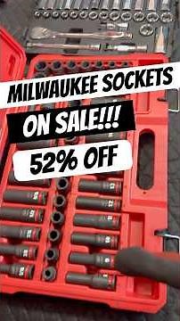SALE 52% OFF Milwaukee Impact Sockets AND Chrome Socket Set Combo at Home Depot