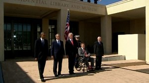 Presidents gather for opening of Bush 43 library