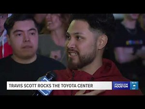 Fans stand in line for hours to see Travis Scott at the Toyota Center