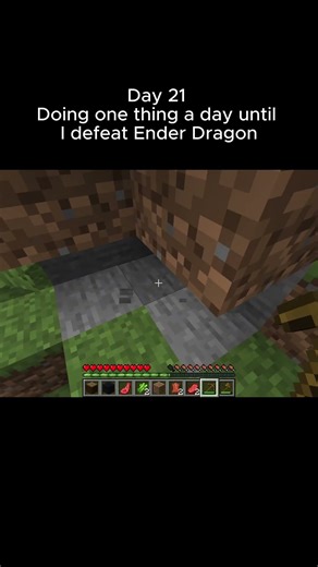 Day 21 of Can I Beat Minecraft Doing Just One Thing a Day? #shorts #minecraft