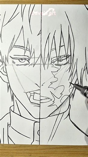 How To Draw ✍️ Naoya✨ Vs Maki✨ Jujutsu Kaisen ✨ #shorts #naoya #makizenin #jjk