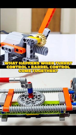 What Happens When You Combine Turret & Barrel Control? 🤯 #lego #legotechnic #mechnical #gear #usa