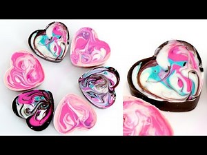 EASY Marble Chocolate Hearts | Chocolate Bark | RECIPE