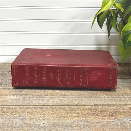 Vintage 1962 Webster's Dictionary: Distressed Red Dictionary - Etsy