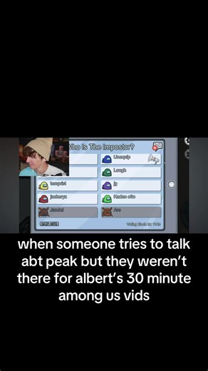 these videos were so funny i need him to play among us again😭🙏 #flamingo #fyp #flamingoalbert #amongus #peak