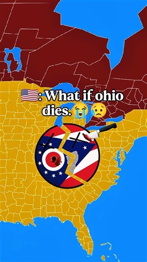 What If Ohio 🇺🇸 dies 😭😥 #countryballs #geography #viralshorts #shorts