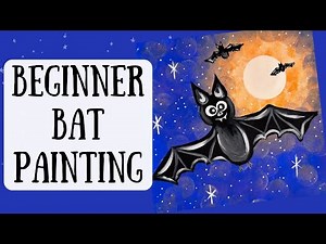 Beginner Vampire Bat Painting| Step by Step Acrylic Painting Tutorial🎨🦇