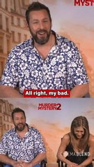 I know when to pull out! Adam Sandler and Jennifer Aniston funny moment