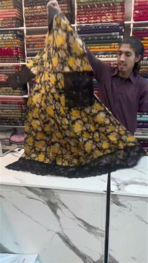 Arifa brand new cotton three piece long length forck embroidery RS 6000