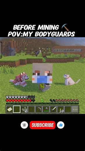 My bodyguards in Minecraft 😉😱 #minecraft #shorts
