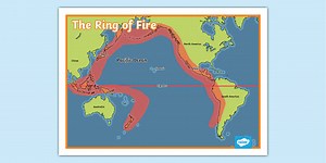 The Ring of Fire Map Poster