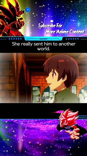 She really sent him to another world. #anime #shorts