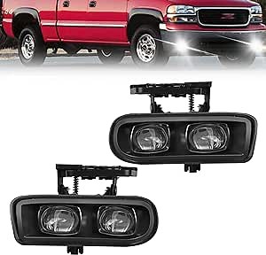 Shocklight LED fog lights Compatible with [1999-2002 GMC Sierra] [2000 2001 2002 2003 2004 2005 2006 GMC Yukon] Driving Fog Lights