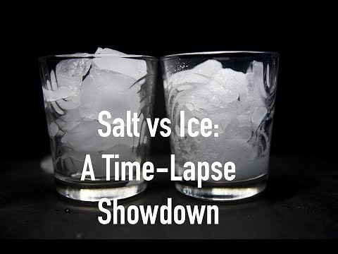 Salt vs Ice: Time-Lapse Melting Experiment