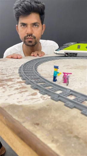 Lego High Speed Passenger Train One Cross Loco Pilot Cycle On Tracks