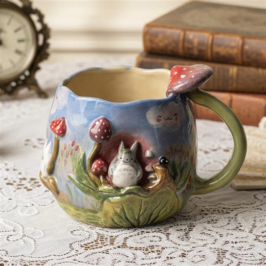 Anime Cartoon Ceramic Mug: Ceramic Mug for Coffee, Tea, Water. Gift for Her, Him. Gift for Mom, Family. Custom Handmade Ceramic Mug. - Etsy Australia