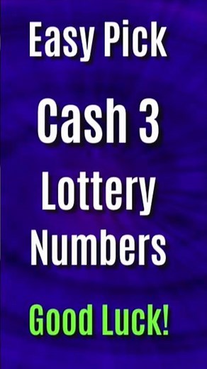Easy Pick CASH 3 Lottery Numbers