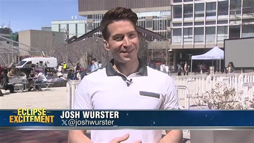 7Weather’s Josh Wurster at Harvard in Cambridge for the eclipse