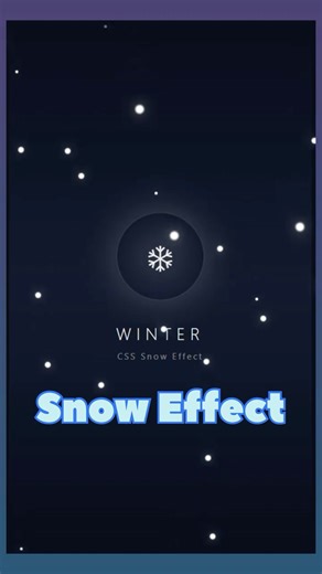 Add Snow Effect to Any Website (Just 20 Lines of Code ❄️) #snow #christmas #css #frontend #js #devs