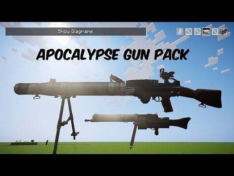 [TaCZ] APOCALYPSE Gun Pack Full Showcase - Add WW1 Guns to your Minecraft World