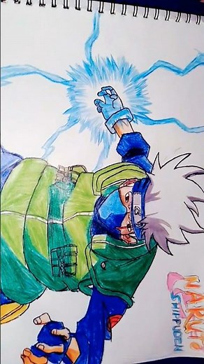 kakashi with chidori ⚡ style 👌🔥#shorts #anime