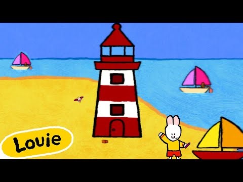 Dibuja con Louie 🐰🎨 FARO | Dibujos Para niños | Videos educativos