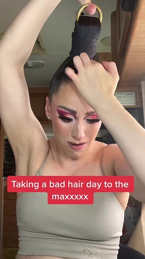 Why do i do this to myself 😂😂 #circus #fyp #hair #stronghair