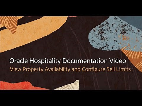 Hospitality Documentation–OPERA Cloud: View Property Availability and Configure Sell Limits