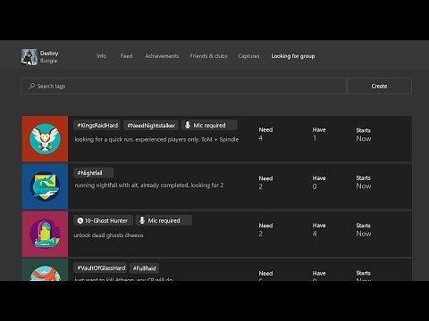 Xbox Update Preview: Clubs and Looking for Group