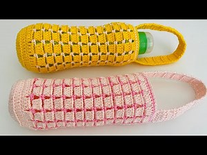 Crochet water bottle cover step by step