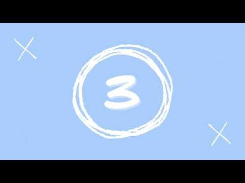 3 Seconds Countdown | Blue and White Animated Countdown Timer Video