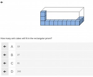 How many unit cubes will fit in the rectangular prism?A. 13B... | Filo