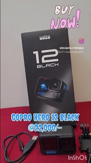 GoPro Hero 12 Black 5.3K Action Camera | Rugged, Stabilized & Creator-Ready (Code – 26)...#skcamera