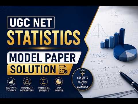 UGC NET Statistics Model Paper Solution | Concept Explanation #UGCNET #Statistics
