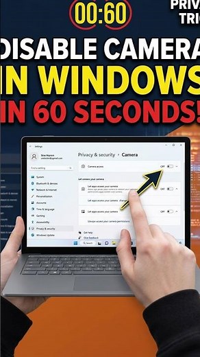 disable camera permissions in 60 seconds #windows11 #privacy #security #shorts