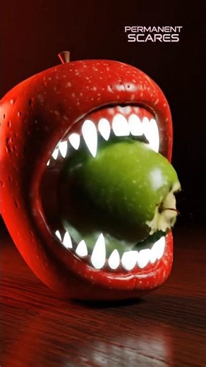 Apple Eat To Green Apple #aihorror #horror #aianimation #scary