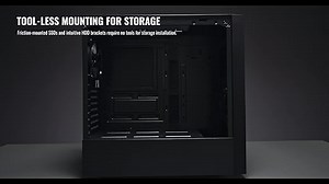 Cooler Master MasterBox NR600 - ATX-Mid-Tower-PC-Gehäuse mit Seitenwand aus gehärtetem Glas, mehreren Luftstromkonfigurationen, 2 vorinstallierten Lüftern (120 mm), Kabelmanagement - ohne ODD