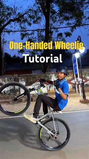 One-Handed Wheelie Tutorial💯 #mtb #bikelife #stuntcycle #wheelie #cycling