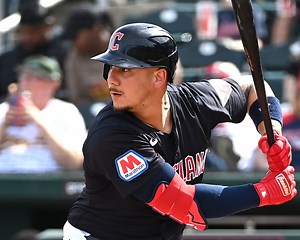 Guardians catcher hit in the head by pitch; forced to leave game