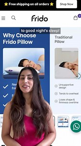 Try Frido Ultimate Sleep Pillow - For Better, Comfortable & Pain-Free Sleep. | Frido