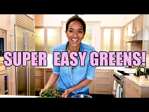 Healthy Vegetarian / Vegan Kale Greens Easy Recipe! | Lizzy Mathis