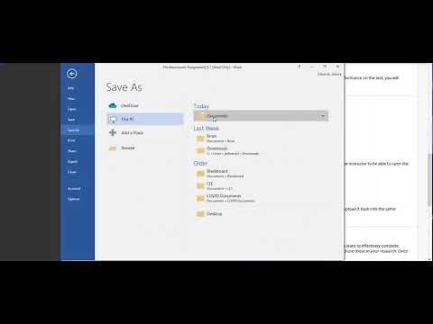 Submitting an Assignment in Blackboard