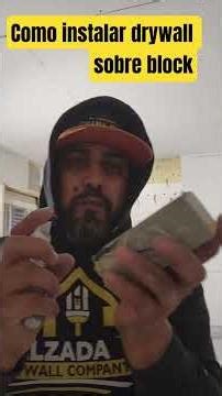 how to install drywall over block wall #drywall #construction #diy #foryou #fyp #viral #diy
