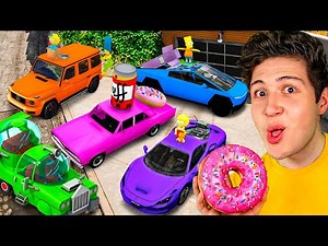 Stealing cars from The Simpsons in GTA 5! 🚘🍩 (Mods)