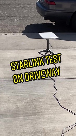 Keep in mind it’s a temp setup on driveway will get better signal on roof eventually #UnsealTheMeal #SmellLikeIrishSpring #fyp #trucker #starlink #spacex