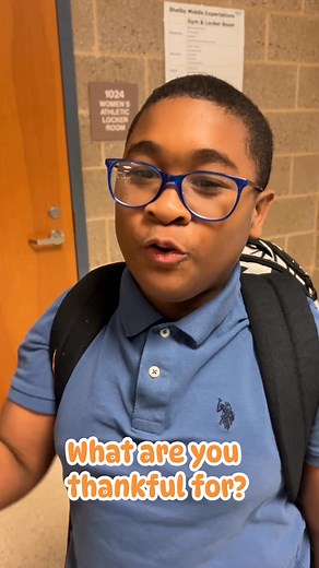 Today, we asked some of our students what they were thankful for! | Shelby Middle School
