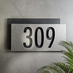 Custom Number Door Sign, Office Door Number Plate, Room Number Sign, Hotel Room Number, Vinyl Brush Imitation, SKU:GB2L - Etsy
