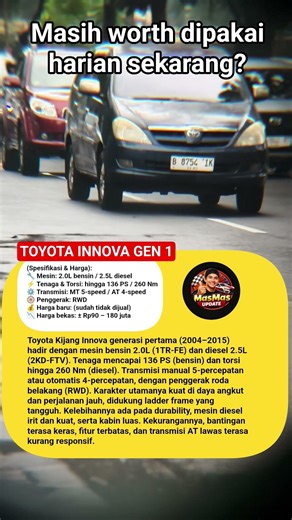 Toyota Kijang Innova 2004: MPV Diesel Awal yang Bandel, Tapi Masih Kaku? #InnovaLama