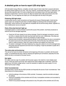 A detailed guide on how to repair LED strip lights