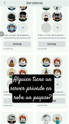 Alguien tiene server privado para el admin de roba un payaso? user ABRAHAHAHAHAM69S